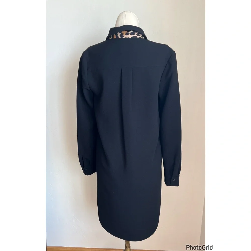 Kate Spade Long Sleeve Griffin Dress Leopard Tie Size 2